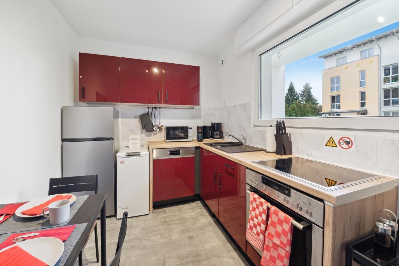 1 Zi. Wohnung, 34M², Parken, Messe Dus 뒤스부르크 외부 사진
